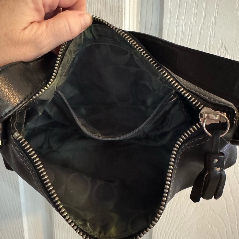💫 🖤 Iconic Y2K Vintage Coach Hamptons SoHo Baguette - black Leather 🖤💫 - Picture 7 of 9
